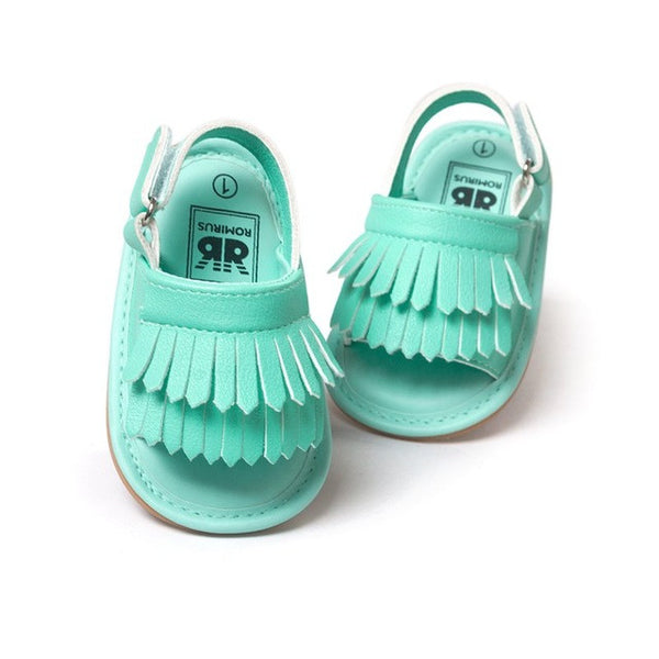 Hot Sale Baby Sandals Summer Leisure Fashion Baby Girls Sandals of Children PU Tassel Clogs Shoes 7 Colors L6