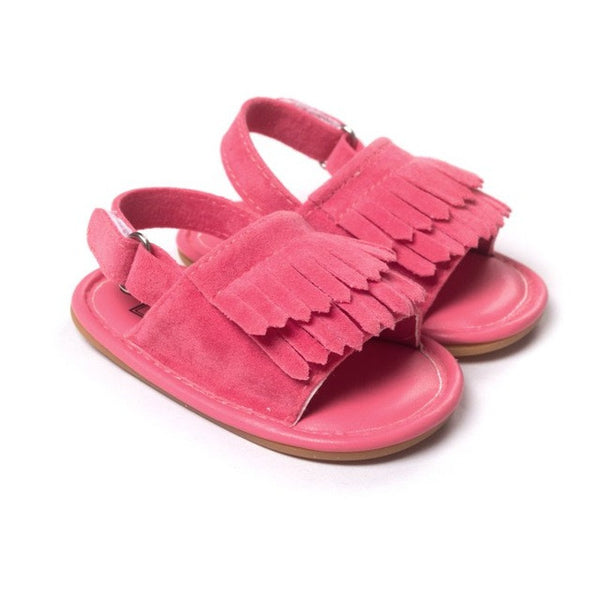 Hot Sale Baby Sandals Summer Leisure Fashion Baby Girls Sandals of Children PU Tassel Clogs Shoes 7 Colors L6