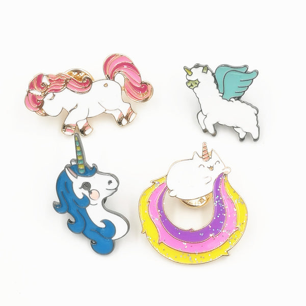 Timlee X158 Free shipping Cute Rainbow Animal Kitty Cat Brooch Pins,Chic Fashion Jewelry Wholesale