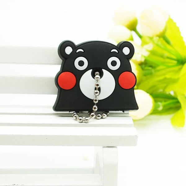 Zoeber 2017 Cartoon cute key cover Anime Minion Hello Kitty Silicone Key chains Funny animal key Holder caps keychain