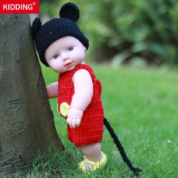 KIDDING BRAND 30cm Reborn Baby Doll Soft Vinyl Silicone Lifelike Alive Babies Toys For Kids Girls Birthday Chirstmas Gift KF097