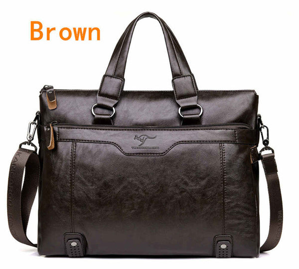 2017 Men Casual Briefcase Business Shoulder Leather Messenger Bags Computer Laptop Handbag  Men's Travel Bags handbags