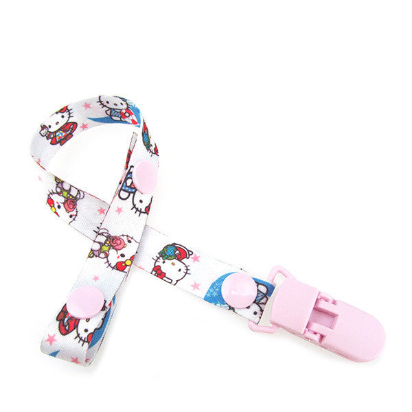 cartoon baby pacifier clip chain ribbon dummy nipple clamp soother holder anti-drop teether holder buckle strap adjusted length