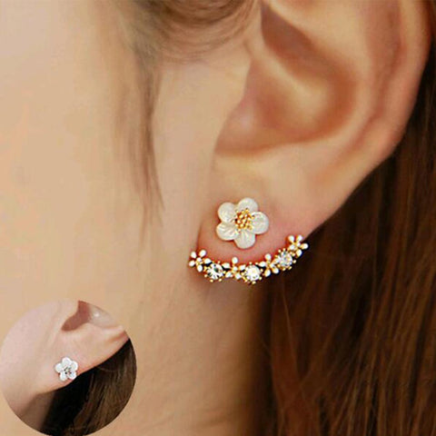 Tomtosh 2016 Korean Fashion Imitation Pearl Earrings Small Daisy Flowers Hanging After Senior Female Jewelry Wholesale