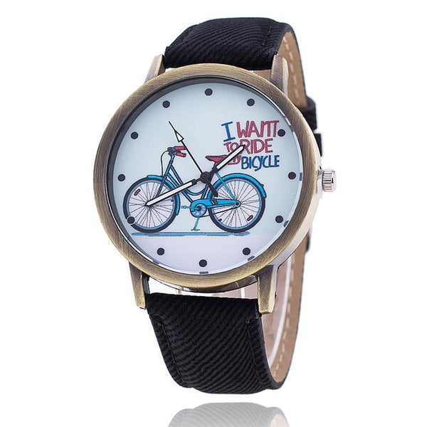 Vansvar Brand Vintage Women Bike Watch Fashion Casual Ladies Wrist Quartz Watch Relogio Feminino 889