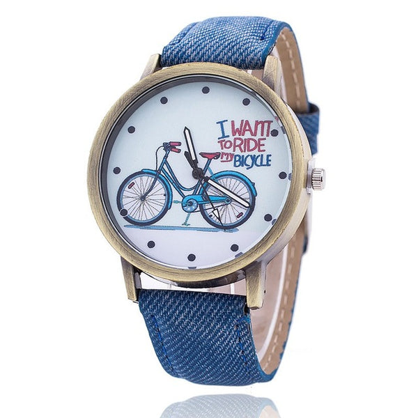 Vansvar Brand Vintage Women Bike Watch Fashion Casual Ladies Wrist Quartz Watch Relogio Feminino 889