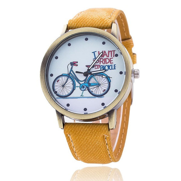 Vansvar Brand Vintage Women Bike Watch Fashion Casual Ladies Wrist Quartz Watch Relogio Feminino 889