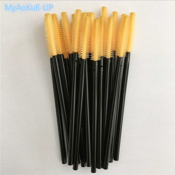 Silicone eyelash brush head lashes brush pack 15 colors disposable makeup brushes tools 200pcs wholesale