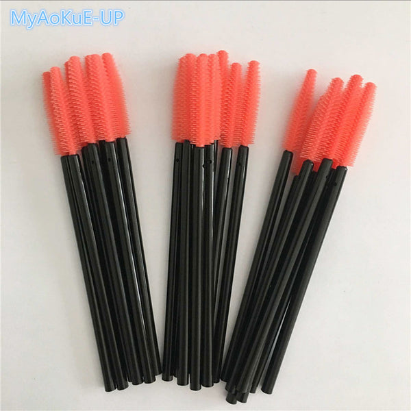 Silicone eyelash brush head lashes brush pack 15 colors disposable makeup brushes tools 200pcs wholesale