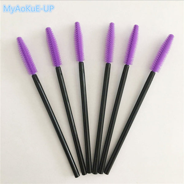 Silicone eyelash brush head lashes brush pack 15 colors disposable makeup brushes tools 200pcs wholesale