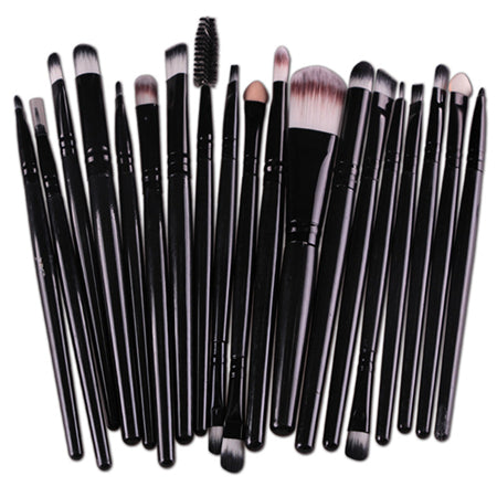 20Pcs Eyes Face Makeup Brushes Set 22Colors Pro Eyeliner Eyelash Eyeshadow Blusher Powder Foundation Brushes Cosmetic Beauty Kit