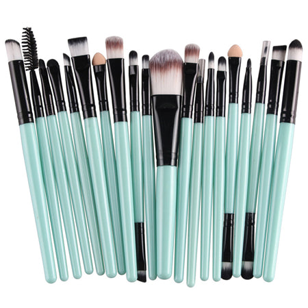 20Pcs Eyes Face Makeup Brushes Set 22Colors Pro Eyeliner Eyelash Eyeshadow Blusher Powder Foundation Brushes Cosmetic Beauty Kit