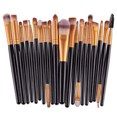 20Pcs Eyes Face Makeup Brushes Set 22Colors Pro Eyeliner Eyelash Eyeshadow Blusher Powder Foundation Brushes Cosmetic Beauty Kit