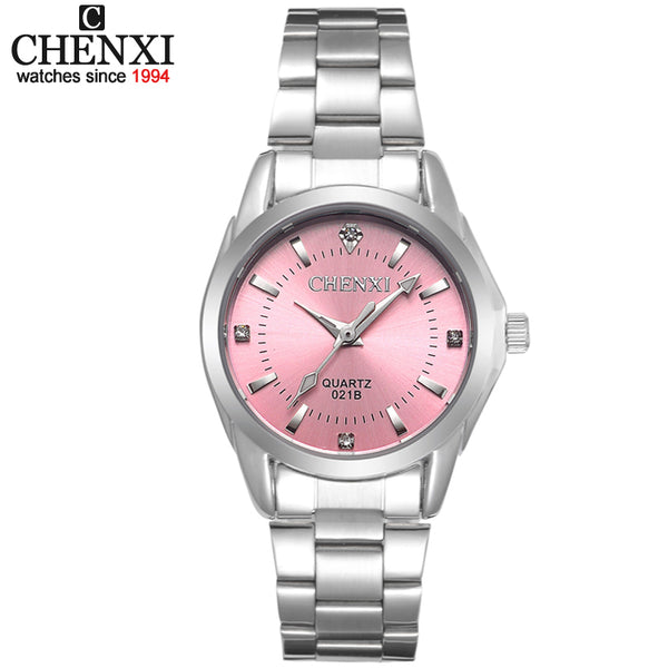 5 Fashion colors CHENXI CX021B Brand relogio Luxury Women's Casual watches waterproof watch women fashion Dress Rhinestone watch