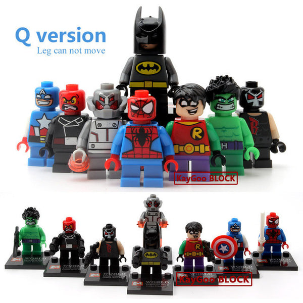 KAYGOO 8pcs/lot The Avengers Marvel DC Super Heroes Series Action Building Block Toys New Kids Toys Gift
