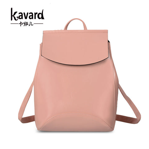 Kavard Spanish Brand 2017 Design Pu Women Leather Backpacks School Bag Student Backpack Ladies Women Bags Leather Package Female
