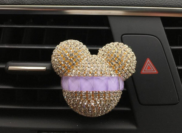 Luxury car ornaments girl Exquisite diamond Air conditioning outlet  Car air refreshing agent Car styling Perfumes 100 Original