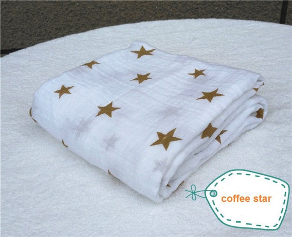 Multifunctional Tsaujia Super Soft Muslin Cotton Newborn Baby Bath Towel Swaddle Blanket Double Washing Label KF474