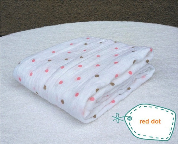 Multifunctional Tsaujia Super Soft Muslin Cotton Newborn Baby Bath Towel Swaddle Blanket Double Washing Label KF474