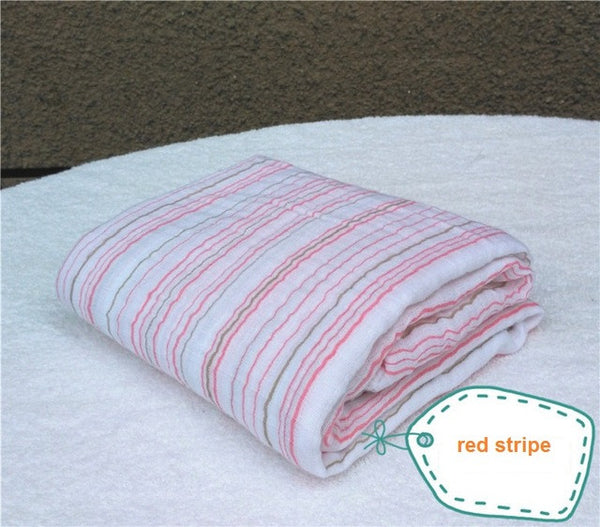 Multifunctional Tsaujia Super Soft Muslin Cotton Newborn Baby Bath Towel Swaddle Blanket Double Washing Label KF474