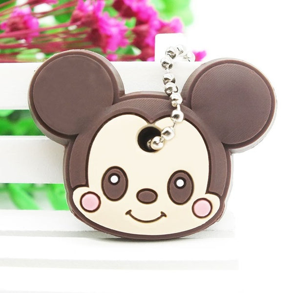 ZOEBER Funny animal keychain cartoon key chain Anime Mickey Minion Anime keycover animation key caps Children femme Keychain