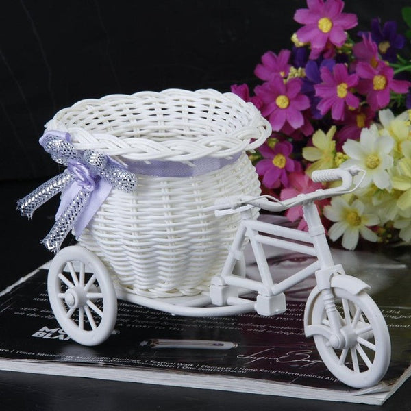 MEOF Handmade Tricycle / Bike Shape Flower Basket for Flower Storage /Arrangement home decor wedding decoration Gift
