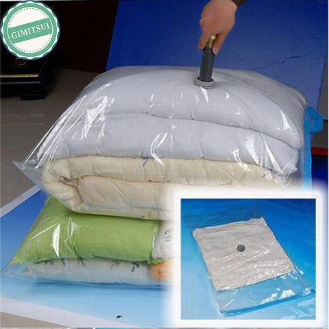Home Storage Vacuum Space Saver Bag, Compressed Organizer Clothing Quilt Air Pump Seal Bag for Organizing Cupboard Wardrobe