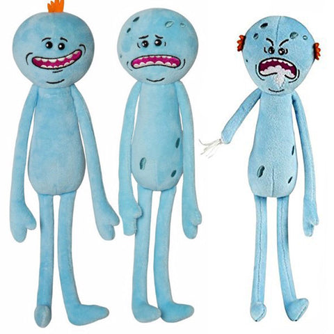 ZHAOKAOFEI 3Styles Rick and Morty 25cm Happy Sad Angry Meeseeks Stuffed Plush Toys Dolls For Kids Gift