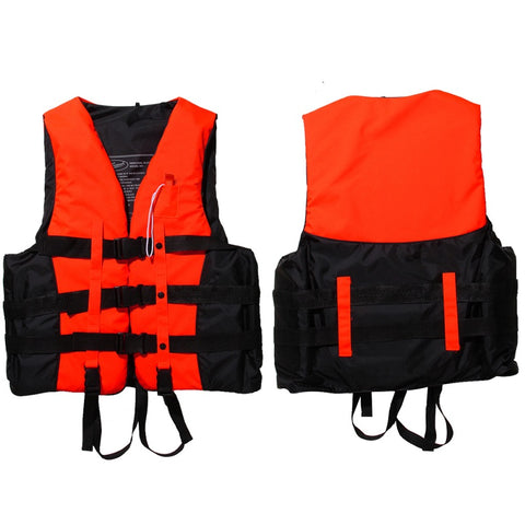 New (S-XXXL) Sizes Polyester Adult Life Jacket Universal Swimming Boating Ski Drifting Foam Vest with Whistle Prevention KSKS