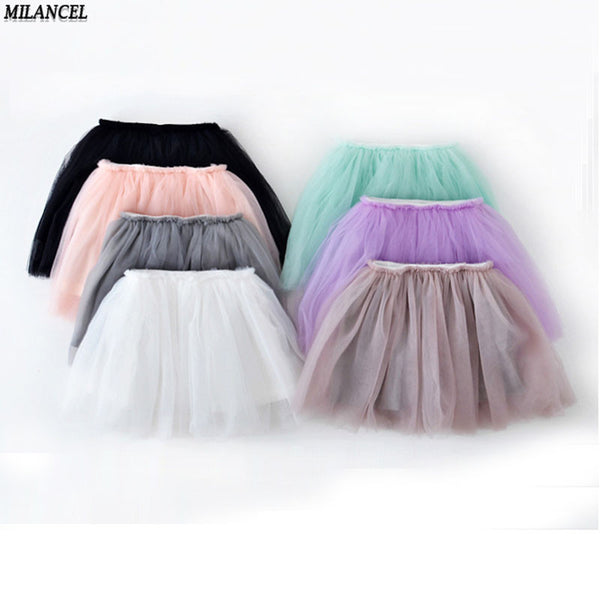 2017 New Summer Style Lovely Ball Gown Skirt  Girls Tutu Skirt Pettiskirt 7 Colors Girls Skirts for 2-7 Years Old Kids Skirt