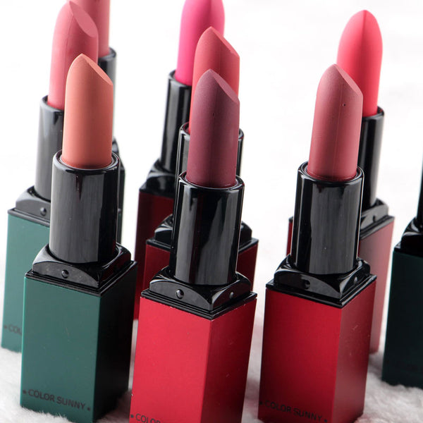 New Fashion Matte Lips Make Up 10 Color Brand Pigment Long Lasting Red Nude Velvet Waterproof 2017 New Matte Lipsticks Coametics