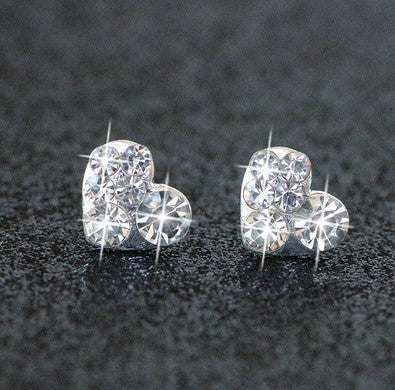 min $ 7 (mix order)  Hot Selling Earring 2017 Fashion Brand Rhinestone Stud Earrings Women Alloy crystal Studs Earring For Women