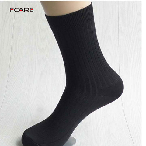 Fcare 10PCS=5 pairs bamboo fiber men dress socks  white black gray navy blue long socks sokken calcetines hombre meias
