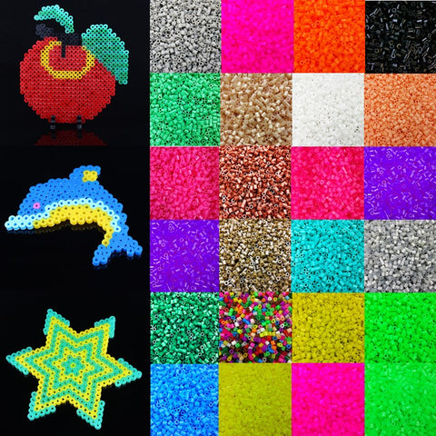 LNRRABC Fashion 1000pcs Candy Color 5mm Plastic Hama Perler Beads For Educate Kids Child Gift  Handmade DIY Toys Free Shipping