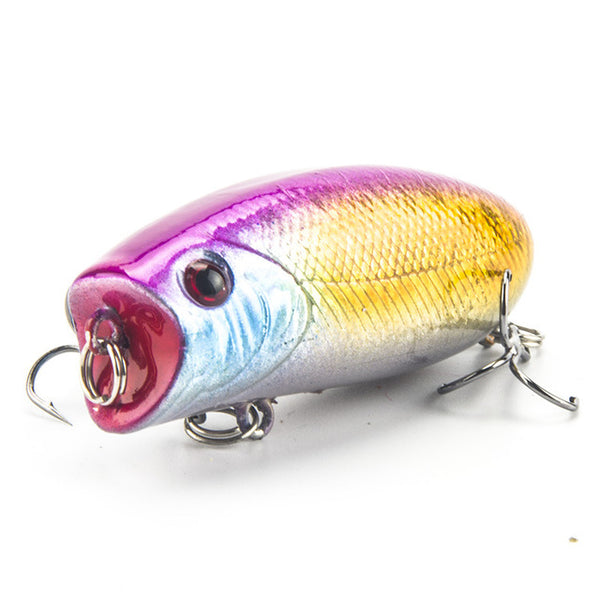 1PCS 3D Eyes Lifelike Fishing Lure 5.5cm 11g 8# Hooks Pesca Fish Popper Lures Wobbler Isca Artificial Hard Bait Swimbait