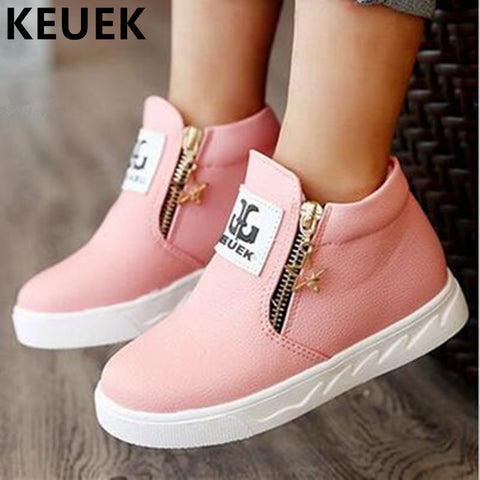 NEW 2016 Fashion Children Flats Breathable Zip Kids Casual shoes Spring/Autumn Boys Girls Sport shoes Sneakers 03