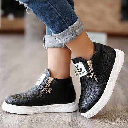 NEW 2016 Fashion Children Flats Breathable Zip Kids Casual shoes Spring/Autumn Boys Girls Sport shoes Sneakers 03
