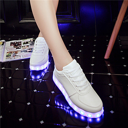 7ipupas 2017 Fashion basket Led shoes for adults Men Unisex Luminous light up shoes for adults glowing chaussure led Shoes Femme