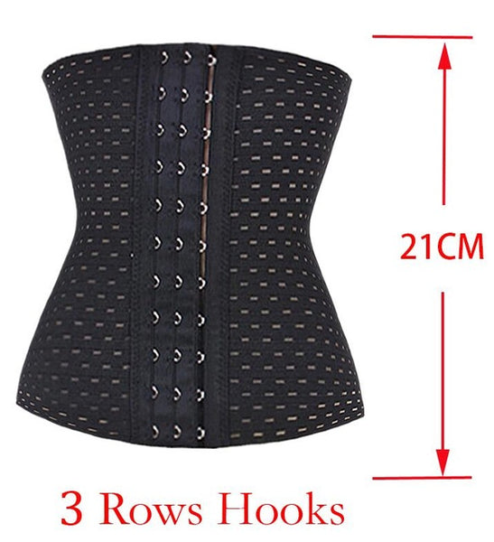 Top Body Shaper Waist Trainer Corset Women Cincher Post-baby Control Underbust Breathable slim Shapewear Hot Belt Black beige