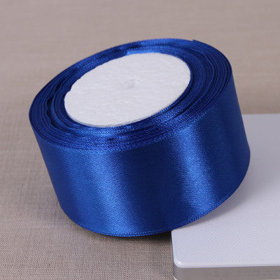 royal blue Silk Satin Ribbon Wedding Party Decoration Gift Wrapping Apparel Sewing Fabric Christmas New Year Decor Supplies
