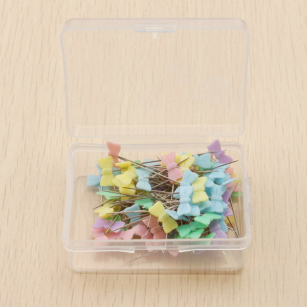 Newest 100Pcs/Box Mixed Colors Sewing Patchwork Pins Flower Head Pins Dressmaking Sewing Tool Needle Arts DIY Crafts Accessories