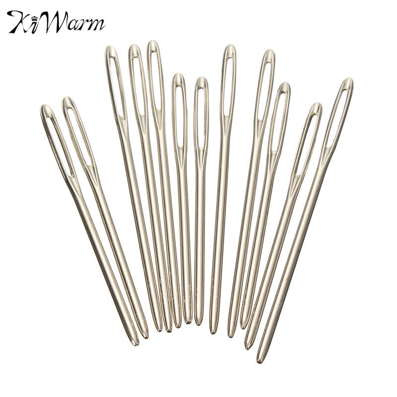 Hot 12Pcs Stainless Steel Knitting Needles Needlework Sewing Tool Needle Arts Crafts Hand Stitches Sewing Accessories 7cm 6cm