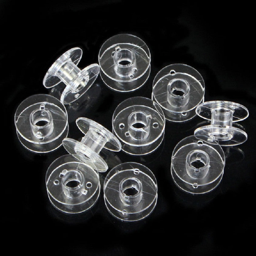 AG 11  Mosunx Business 2016 Hot Selling  Lots 10pcs Clear Plastic Empty Bobbins For Brother Janome Singer Sewing Machines