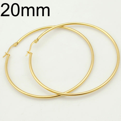 Gokadima Women Earrings, 20mm-70mm EARING HOOP,small or large basketball wives Stainless Steel Hoop Earrings, Party Jewelry