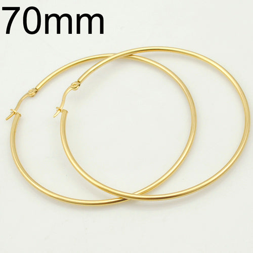 Gokadima Women Earrings, 20mm-70mm EARING HOOP,small or large basketball wives Stainless Steel Hoop Earrings, Party Jewelry