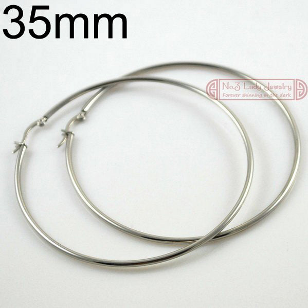 Gokadima Women Earrings, 20mm-70mm EARING HOOP,small or large basketball wives Stainless Steel Hoop Earrings, Party Jewelry