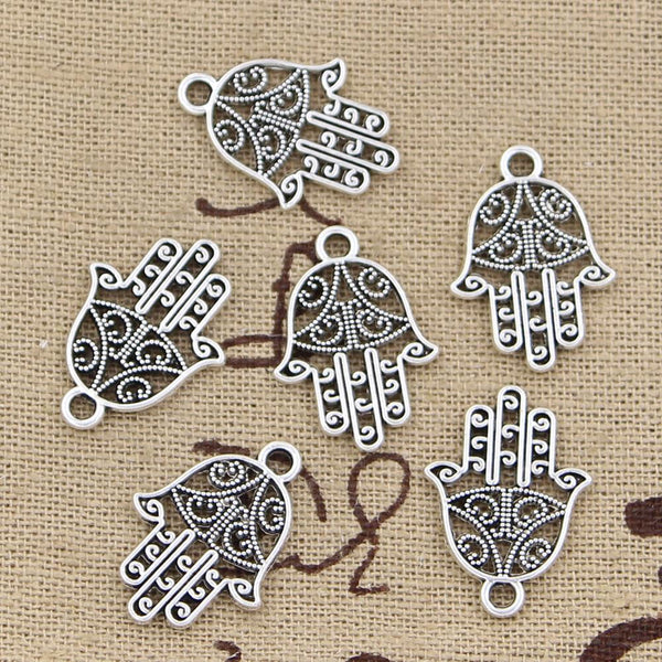99Cents 12pcs Charms hamsa palm protection 20*15mm Antique Making pendant fit,Vintage Tibetan Silver,DIY bracelet necklace