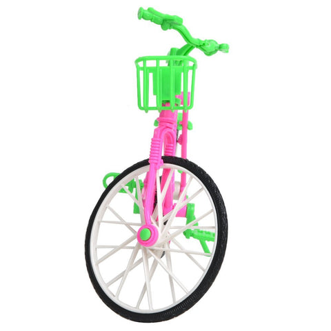 LeadingStar Plastic Green  Detachable Bike Toy Bicycle With Basket For Barbie Doll Great Gift Toys For Children Hot Selling