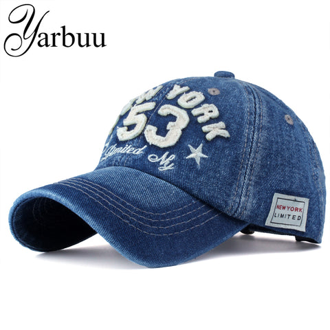[YARBUU] 2016 New Cotton Letter Brand Baseball Cap Men and Women Snapback Do Old Motorcycle Hat 8 Colors hip hop jeans caps