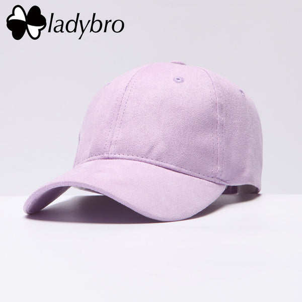 Ladybro Spring Women Hat Cap Casual Ladies Dad Hat Men Brand 6 panel Suede Baseball Cap Bone Male Female Snapback Casquette